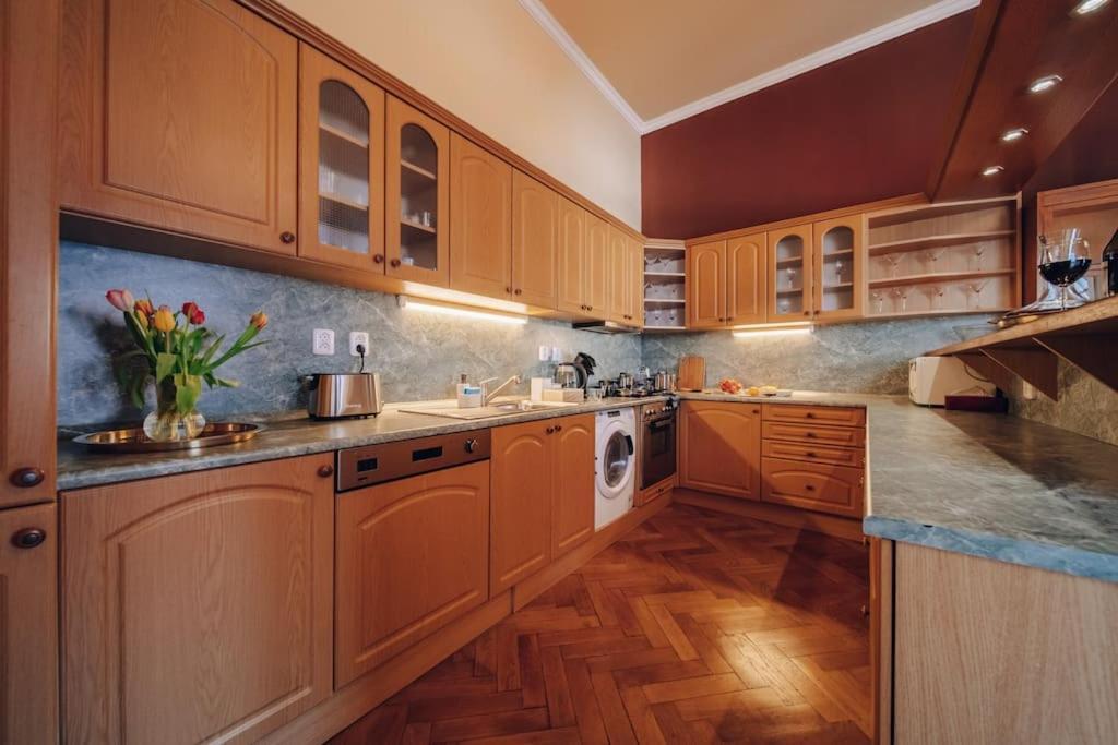 Ferienwohnung Magnificent Historical Penthouse In The Heart Of Prag Exterior foto