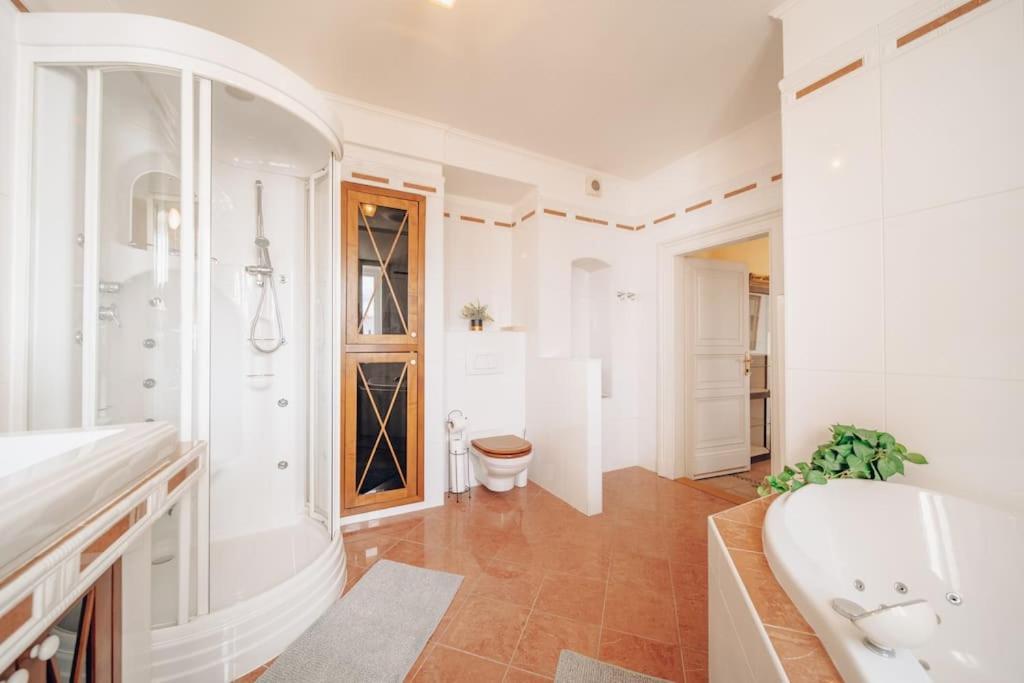 Ferienwohnung Magnificent Historical Penthouse In The Heart Of Prag Exterior foto